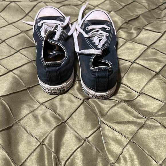 Converse All Star Dark Blue Canvas Sneakers with White Laces - Picture 4 of 5
